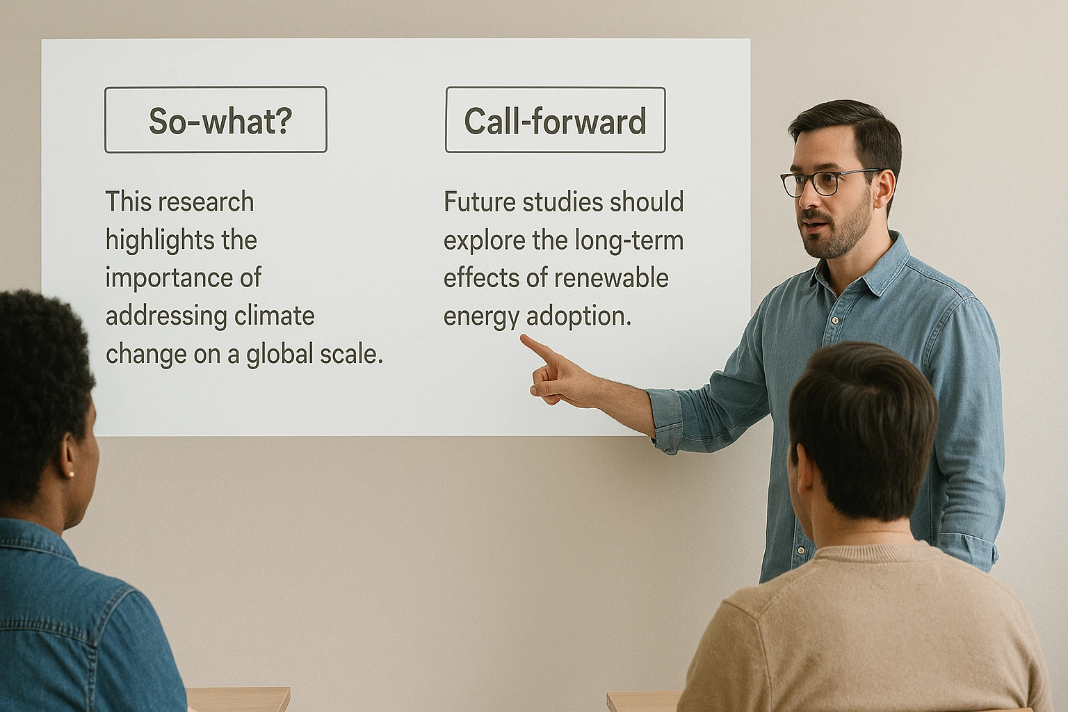 نتیجه‌گیری مقاله — تکنیک‌های so-what و call-forward برای پایان قانع‌کننده