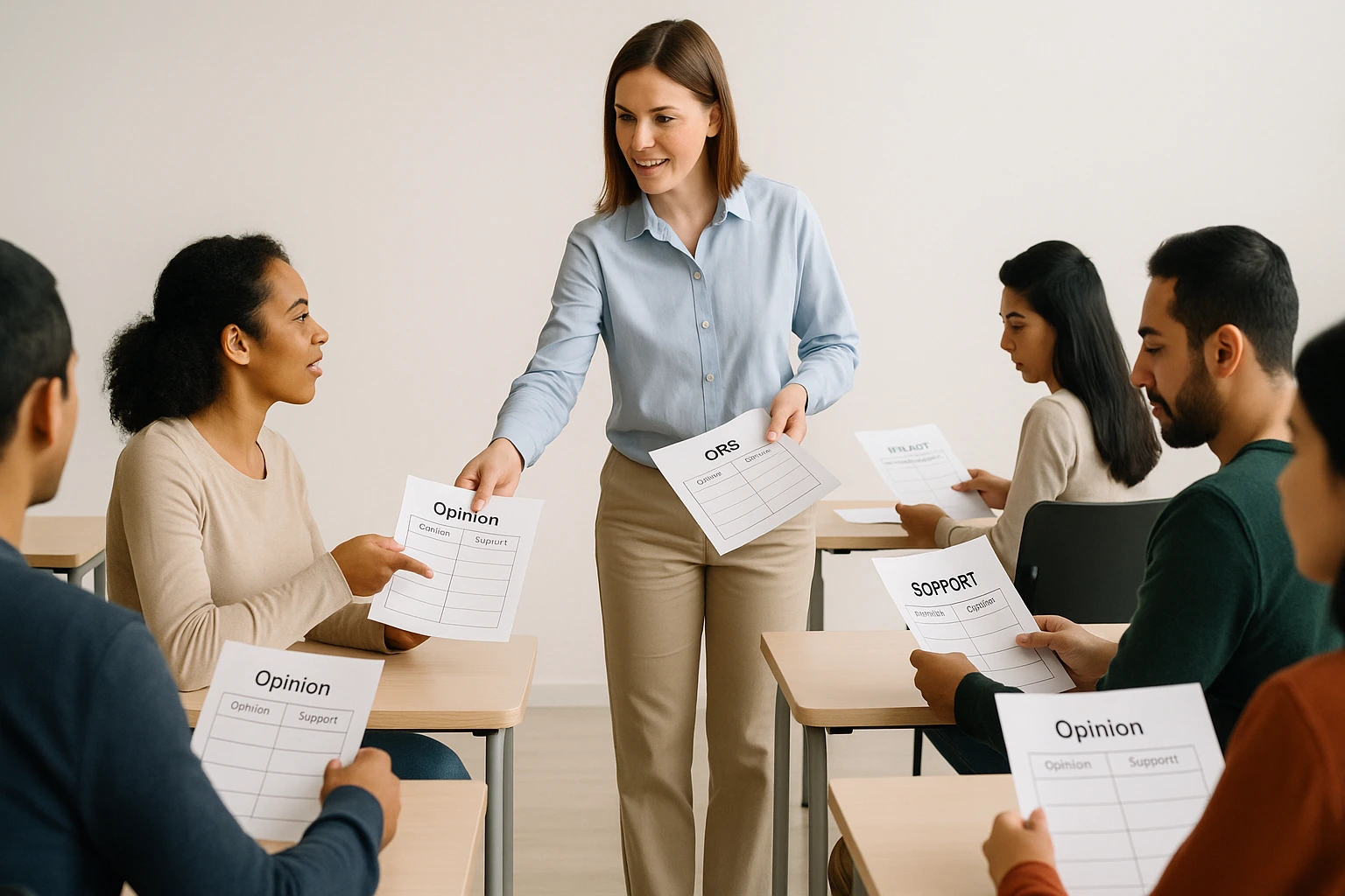 نمایش قالب ORS روی تخته در کلاس اسپیکینگ