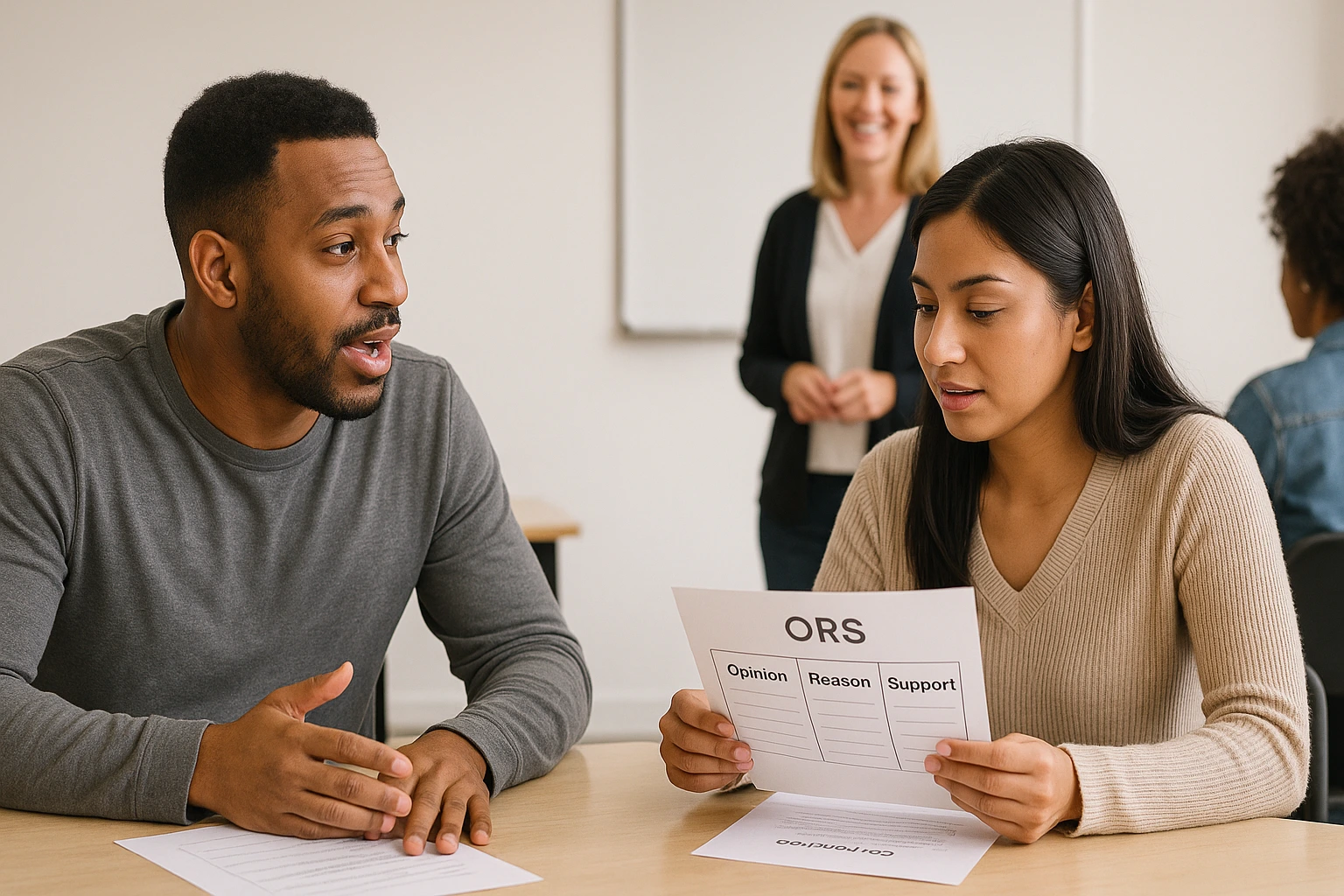 تمرین دو نفره قالب ORS در کلاس اسپیکینگ