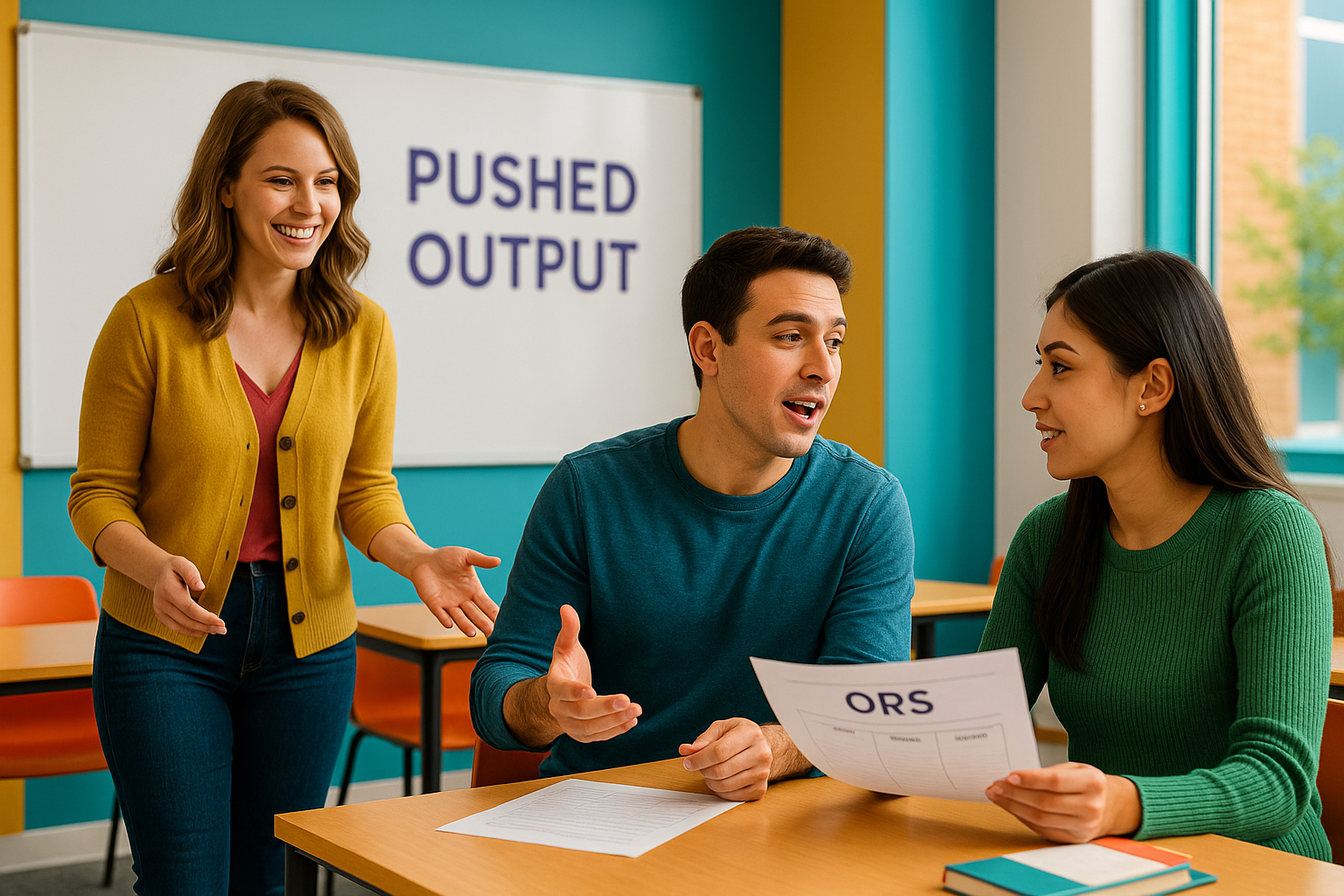 فعال‌سازی واژگان غیر فعال در Pair Activity با روش Pushed Output