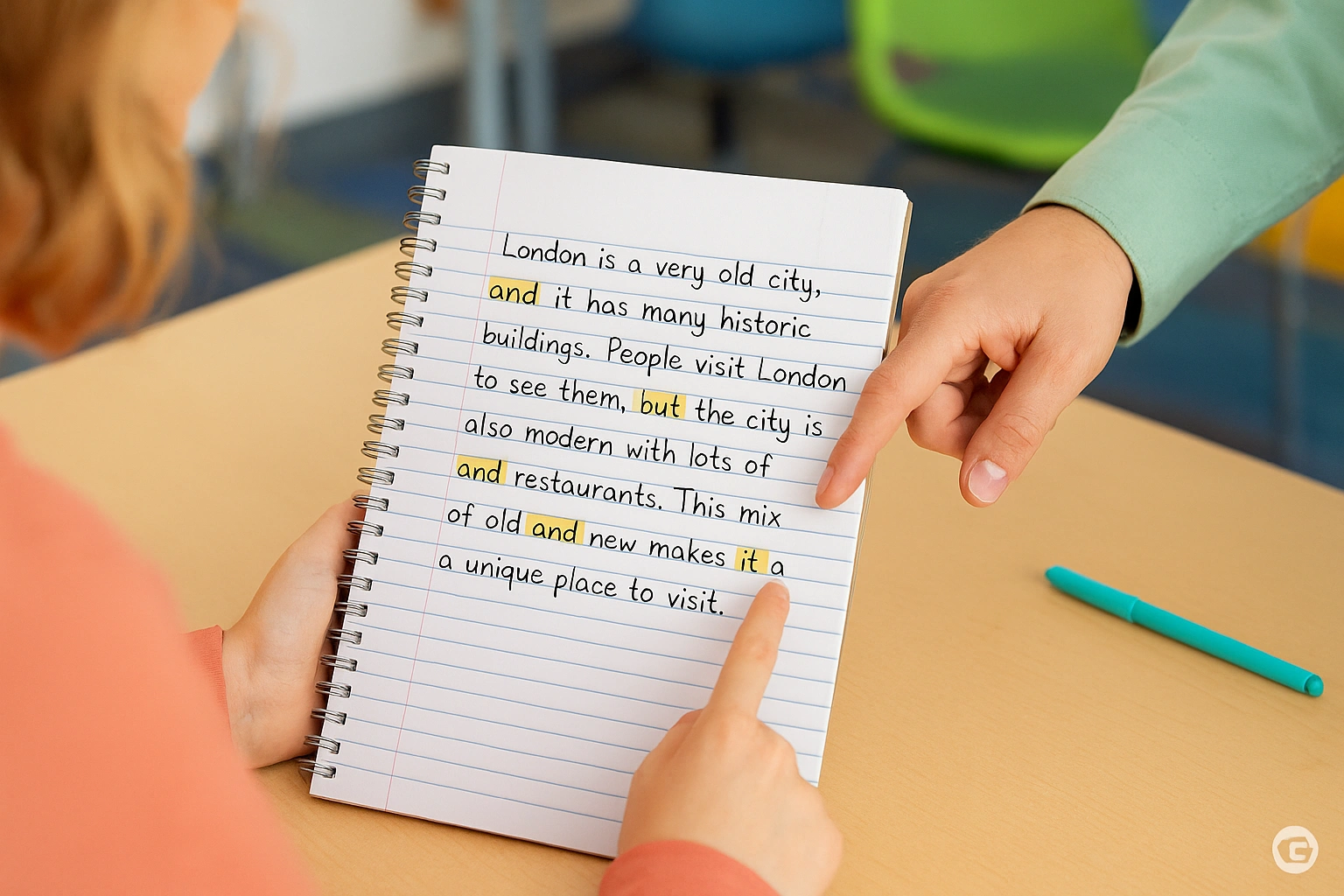 ۵ سوءبرداشت رایج دربارهٔ Cohesive Devices 3 Writing example with cohesive devices