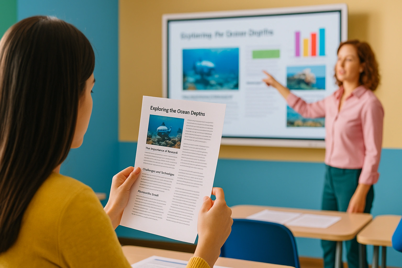 بررسی عنوان‌ها و تصاویر قبل از خواندن متن