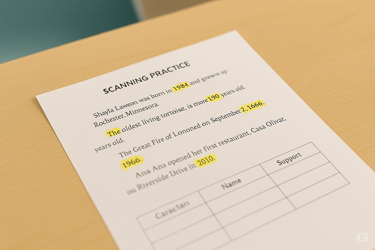تمرین Scanning برای یافتن اعداد و نام‌ها