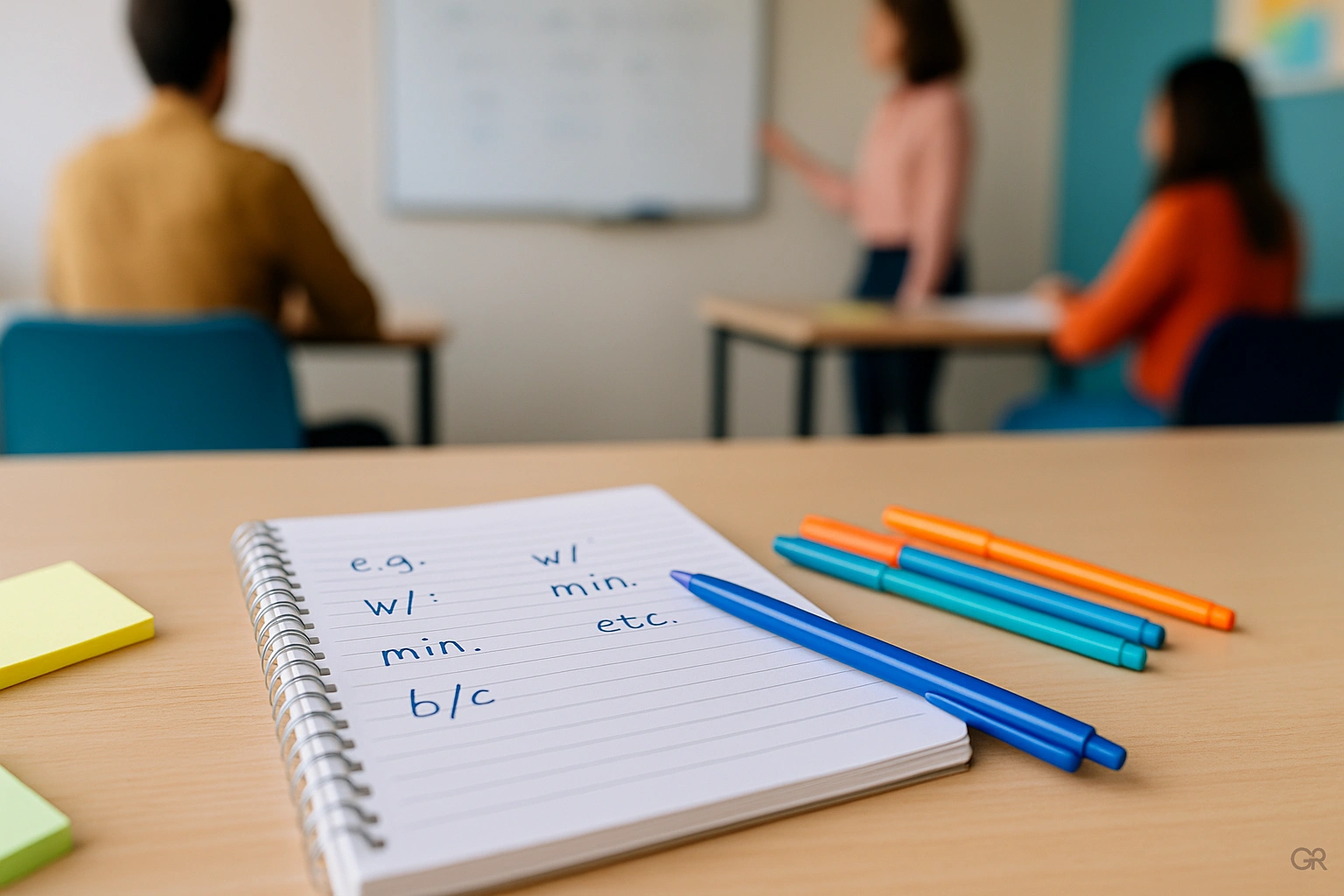 بازخورد معلم روی یادداشت‌های لیسنینگ