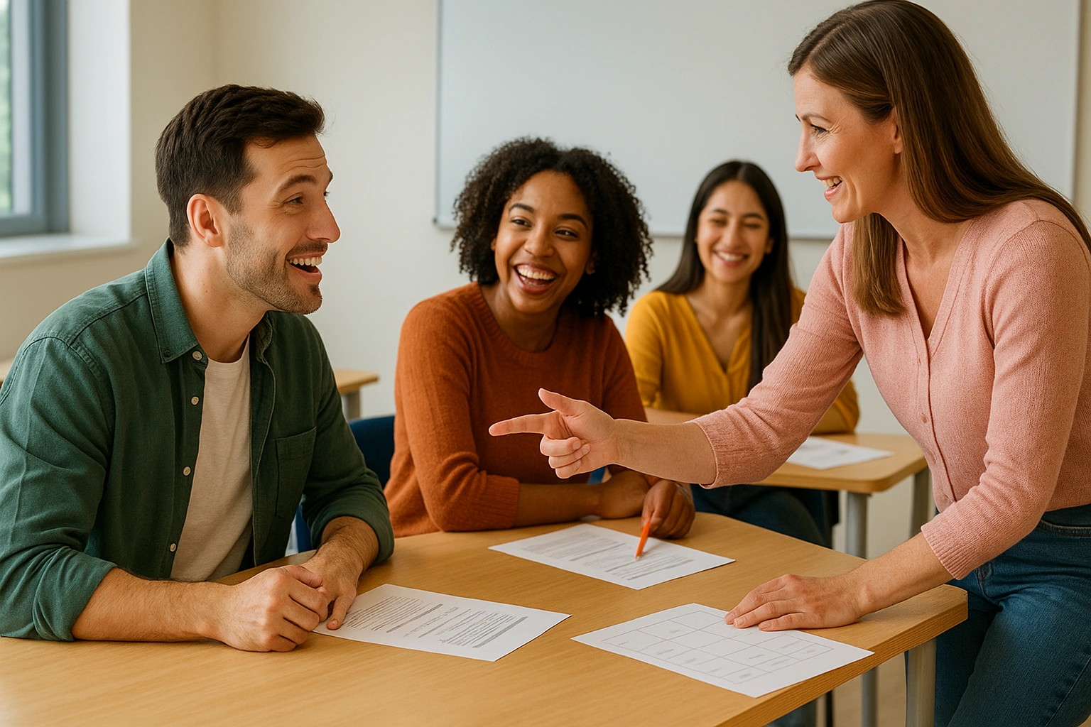 معلم بازخورد Compensatory Strategies در speaking می‌دهد