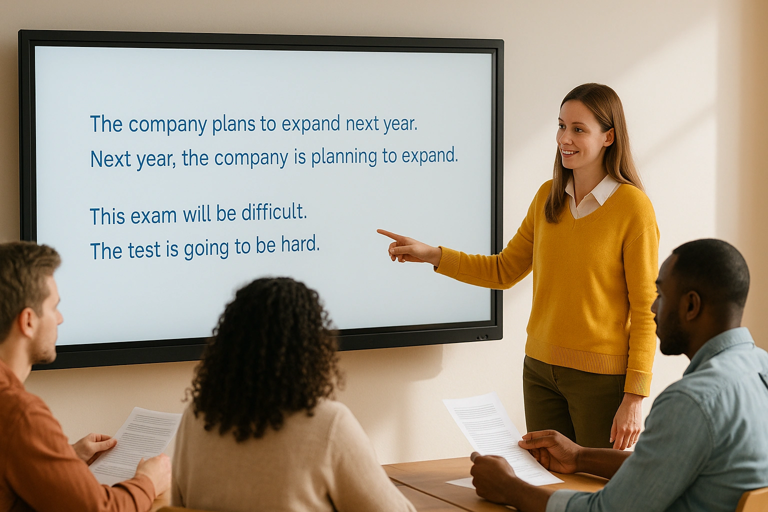 تمرین Paraphrasing با جملات مشابه