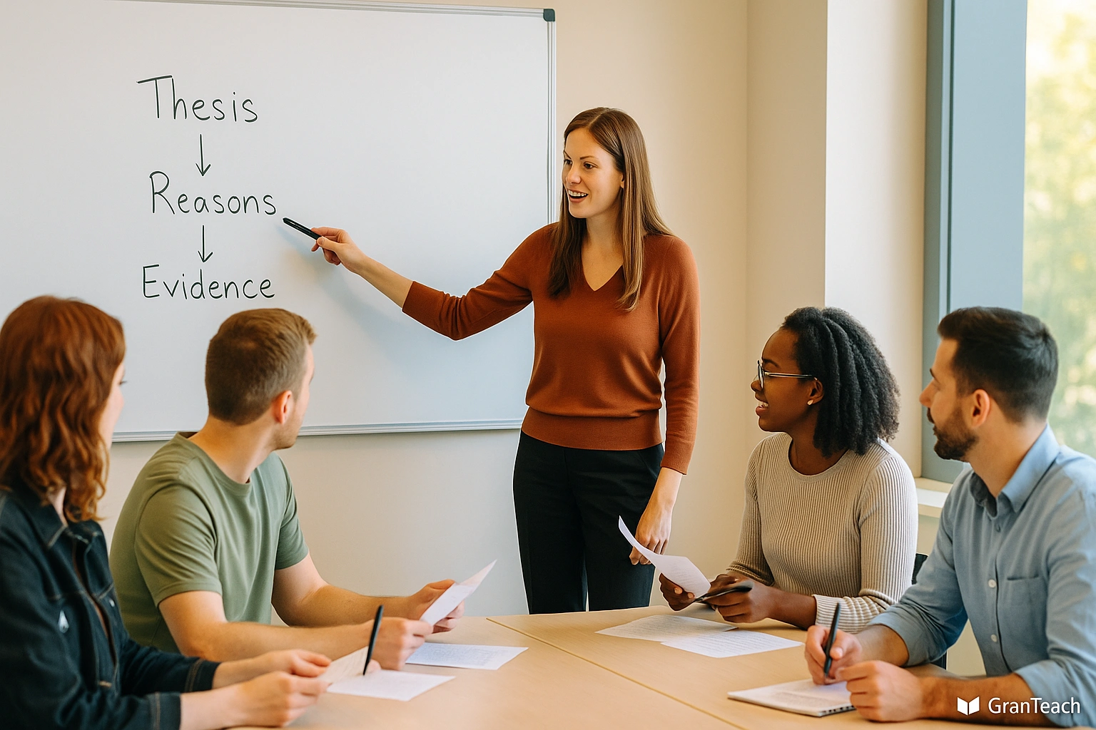 ساختار thesis تا evidence در مقاله استدلالی